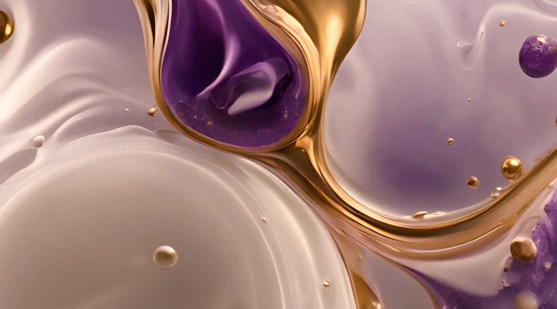 Luxurious Purple and Gold Fluid Video